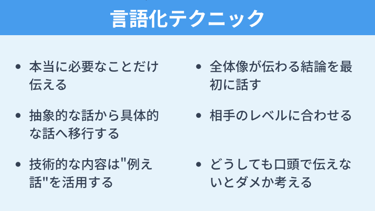 エンジニアの本音を伝えやすくする言語化テクニック