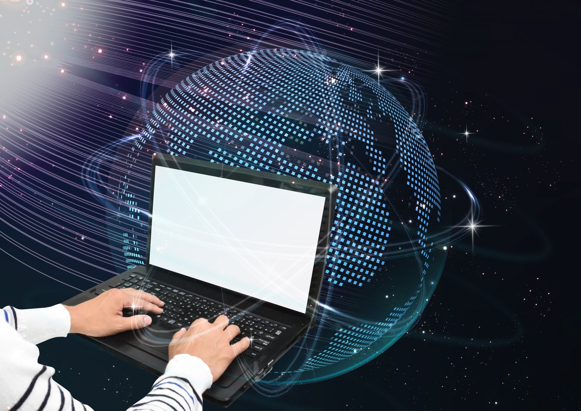デジタル世界のビジネスサイバーネット網