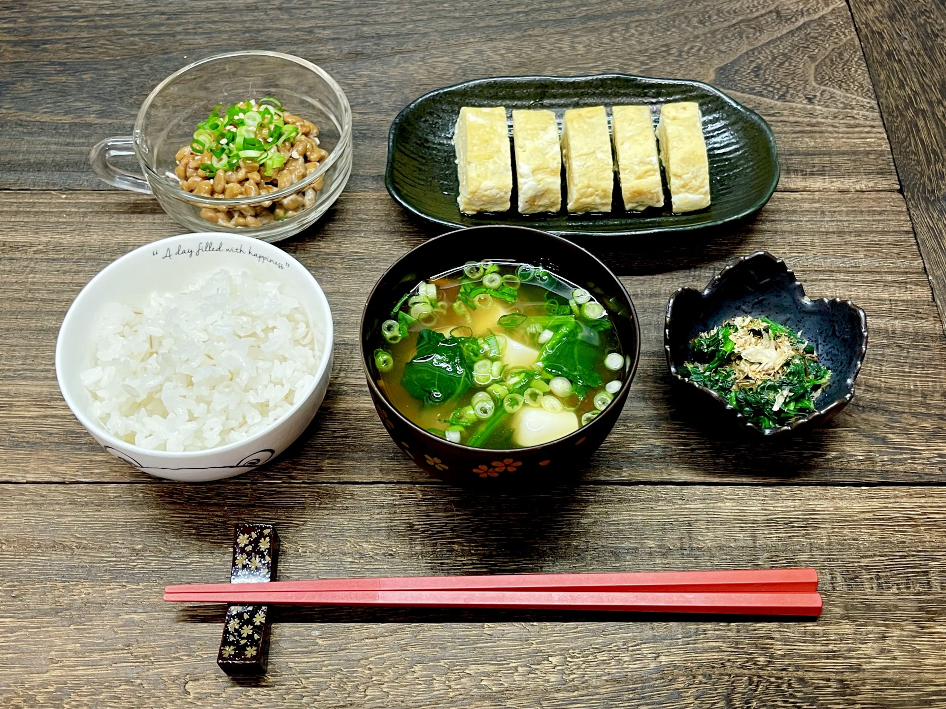 栄養バランスの良い和の朝食