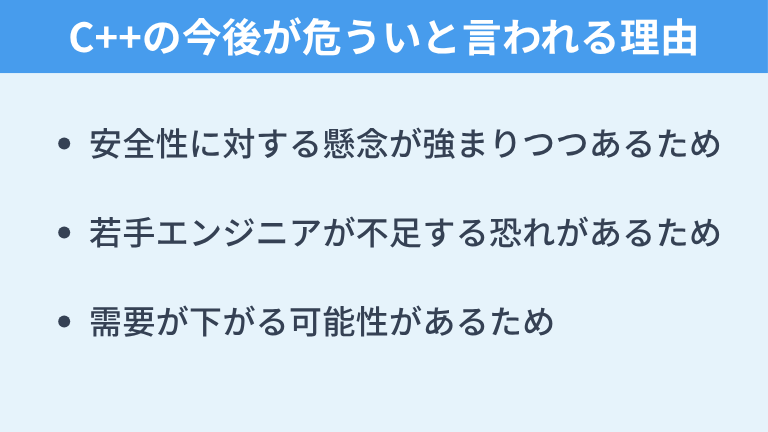 C++の今後が危ういといわれる理由