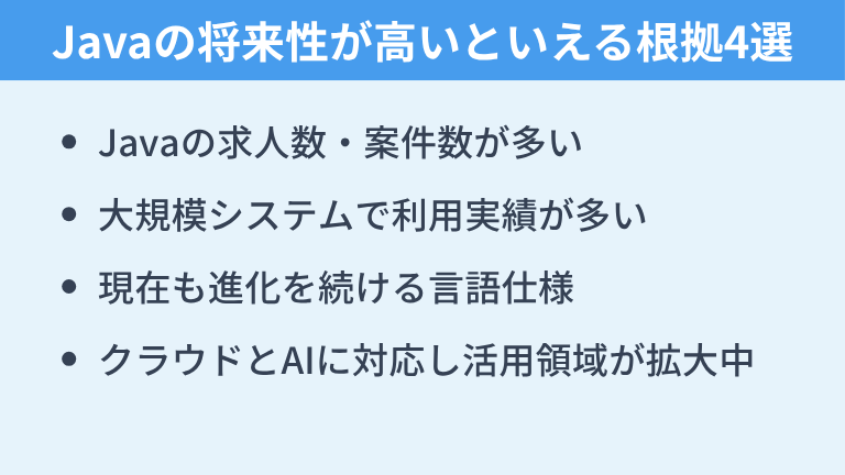  Javaの将来性が高いといえる根拠4選