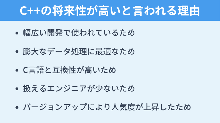 C++の将来性が高いといわれる理由